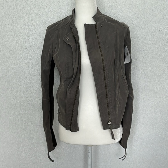 Free People Cool & Clean Vegan Suede Jacket Grey - Picture 4 of 8